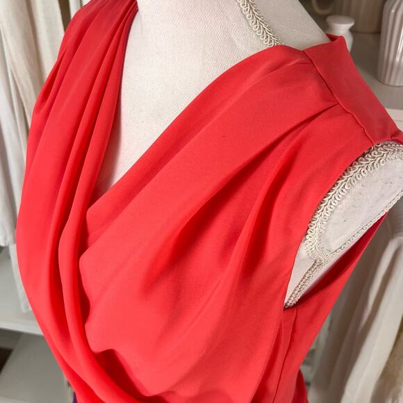 Suzi Chin for Maggy Sz. Medium, boutique colorblock dress fun flirty party #0666 - Picture 7 of 7